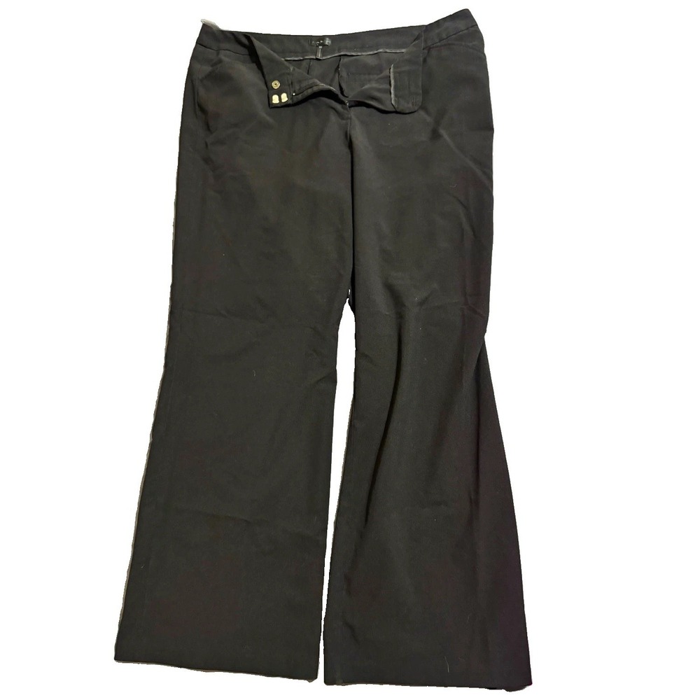 Nicole Miller Black Wide Leg Dress Pants Size 16 Career Work Trousers
